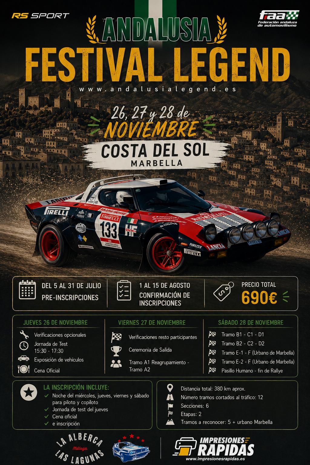 Cartel Andalusia Festival Legend 2026